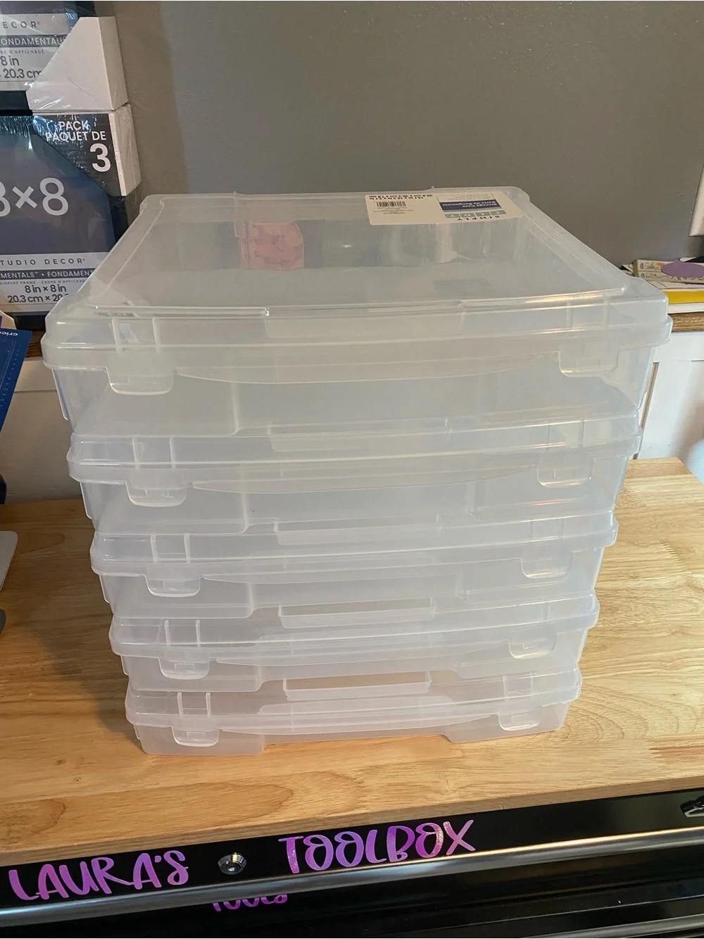 Simply Tidy Clear Stackable Plastic Storage - Translucent Organizer Set of 5